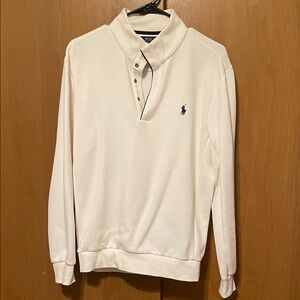 Polo by Ralph Lauren Men's White Crewneck Sweater